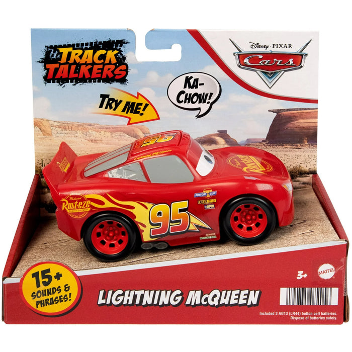 Disney Pixar Cars Track Talkers Lightning McQueen Talking Toy Car, 5.5 inch Collectible