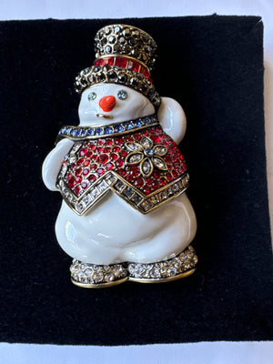 Heidi Daus Signed Mr. Snow Man Pin